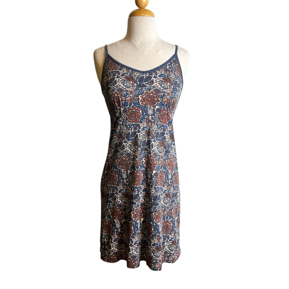 Peruvian Connection Dresses & Skirts - Peruvian Connection Sleeveless Blue and Cream Dress